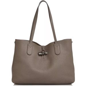 COPY - Longchamp Roseau Essential Medium Tote - Gray/Taupe